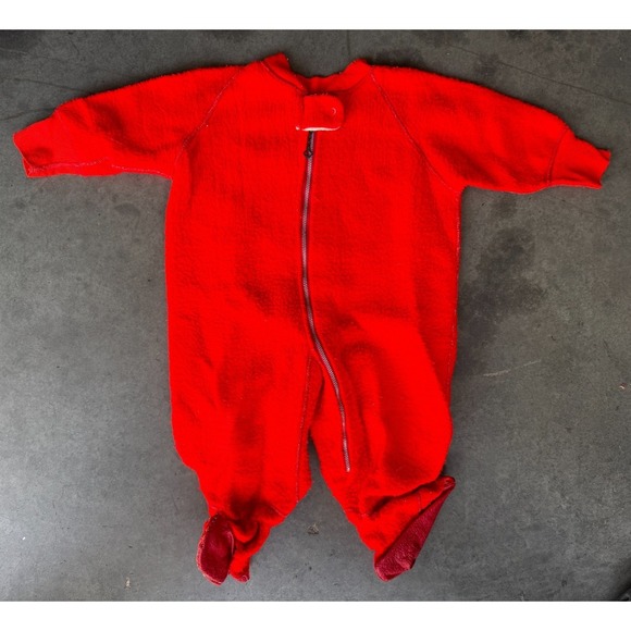 Nitey Nite Other - VTG Nitey Nite Sleeper Blanket Red Small Footed Full Zip Acrylic Cotton